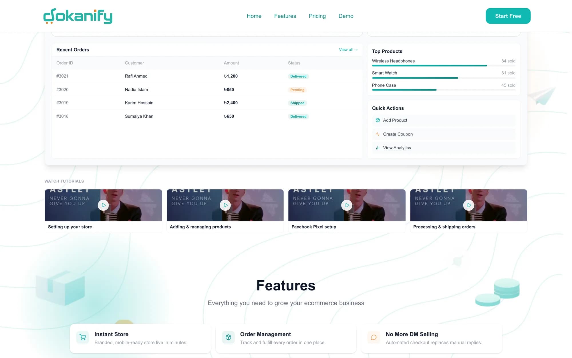 Dokanify seller dashboard