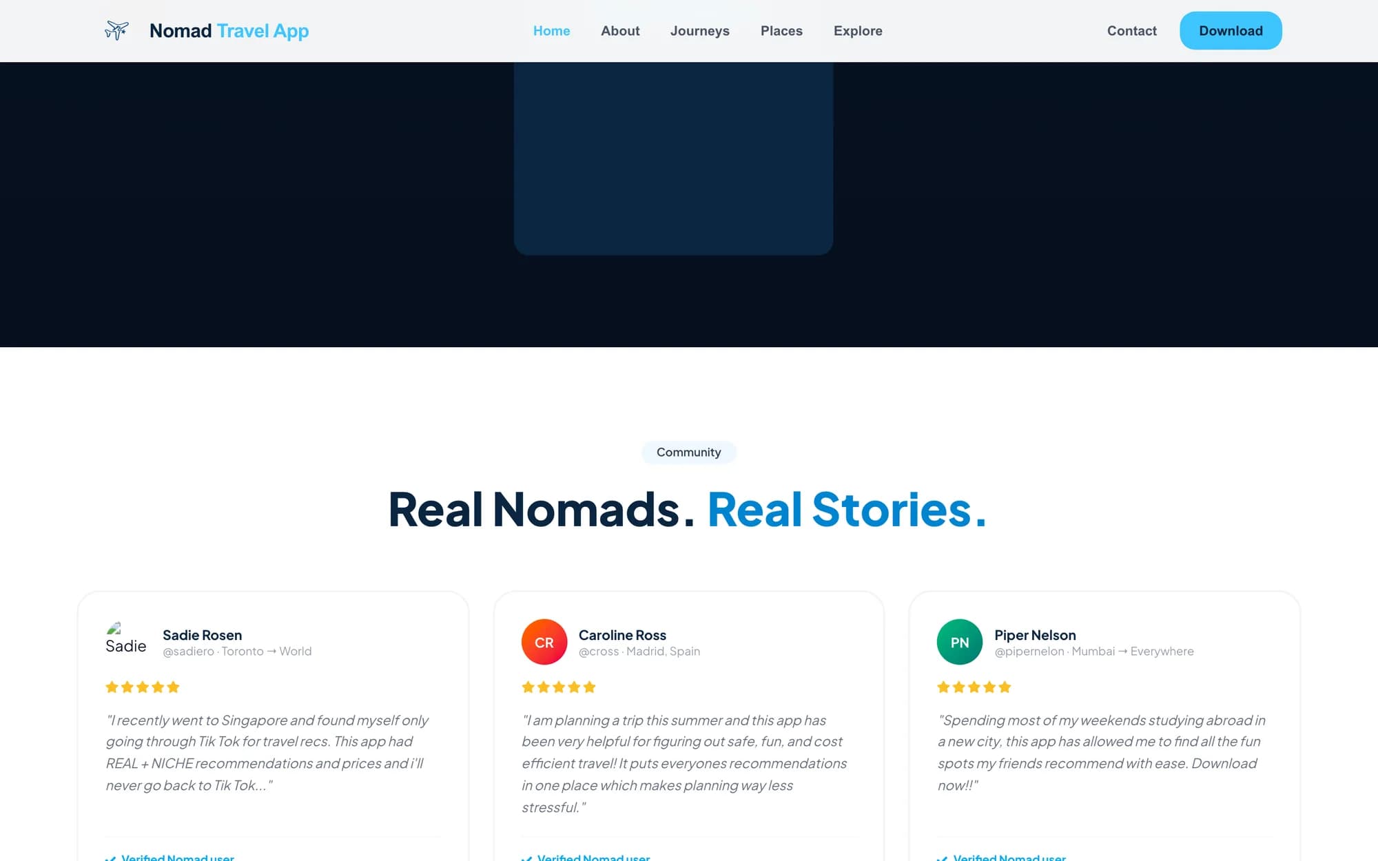 Nomad Travel App community reviews