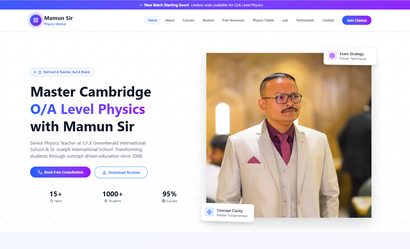 Mamun Physics web platform