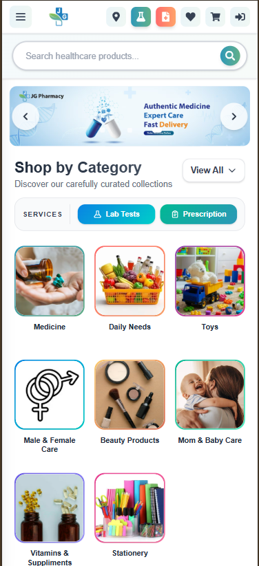 JG Pharmacy on mobile